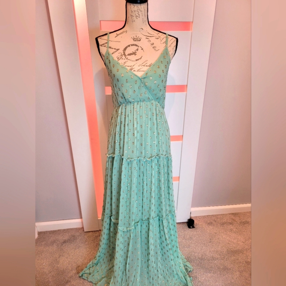 NWT En Creme Metallic Maxi